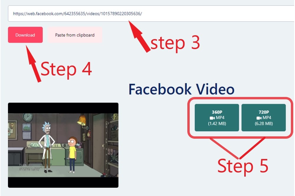 Follow the steps to download facebook videos 